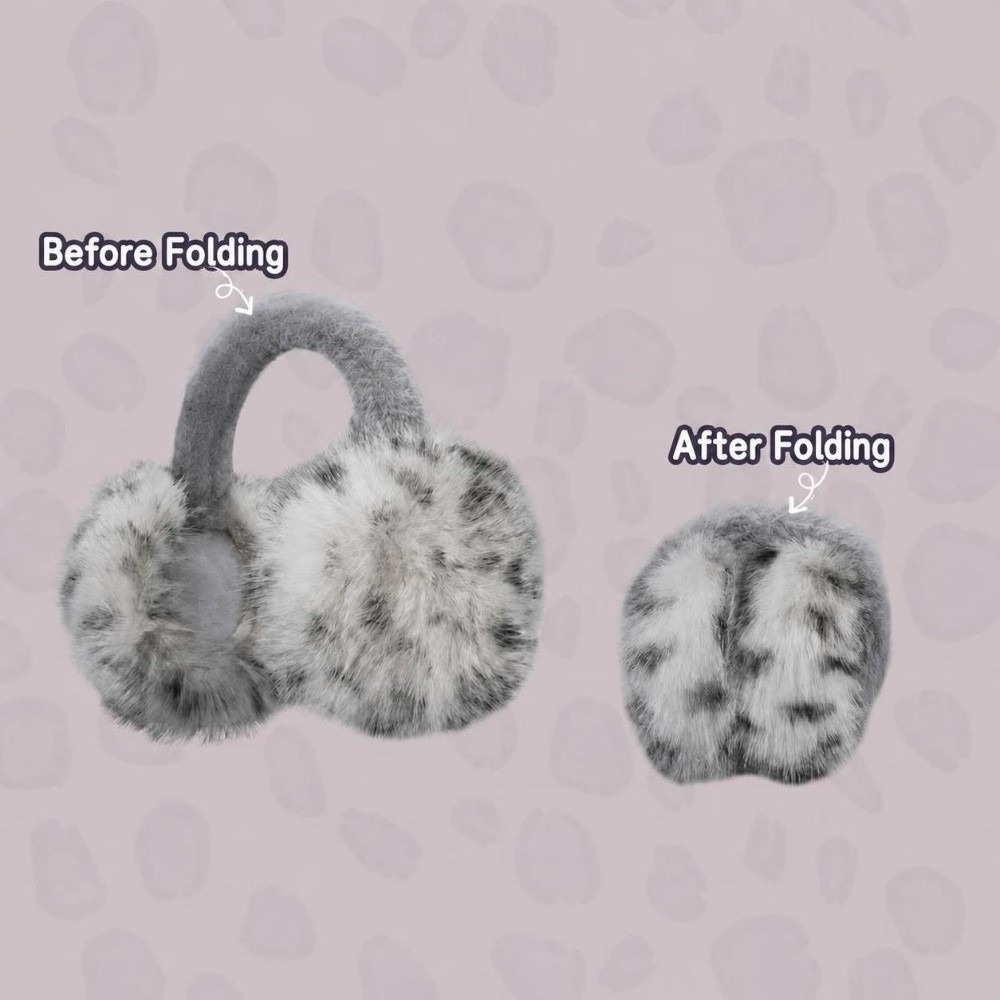 Earmuffs Foldable - Vintage Windproof Faux Fur Earmuffs Skin-Friendly