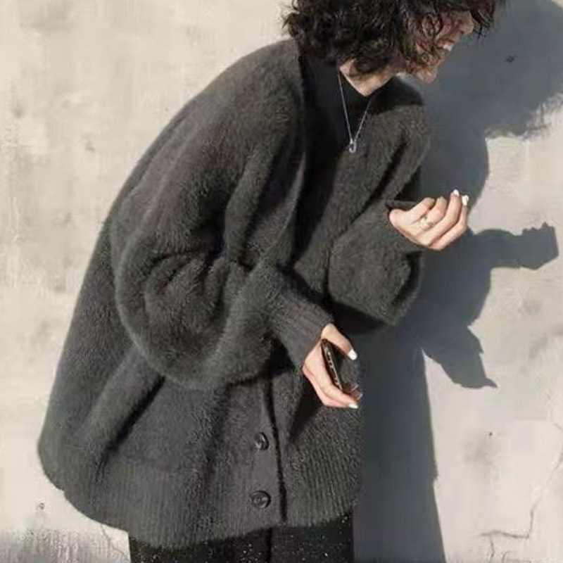 Imitation Mink Fleece Sweater  - огляд і ціна Wool Coat Peacoat