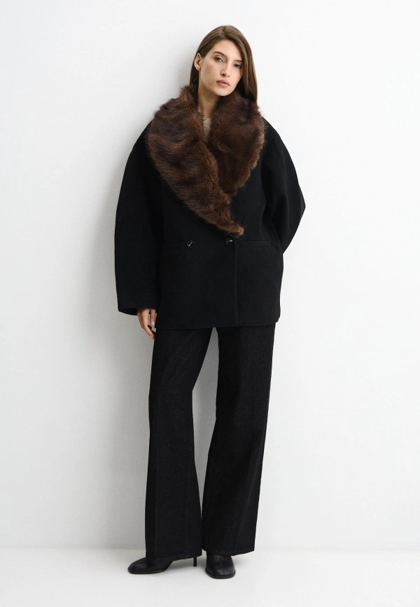 Women Oversized Double Breaste - огляд і ціна Wool Coat Peacoat