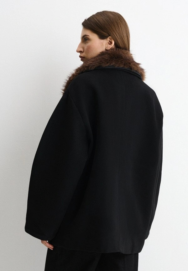 Women Oversized Double Breaste - огляд і ціна Wool Coat Peacoat